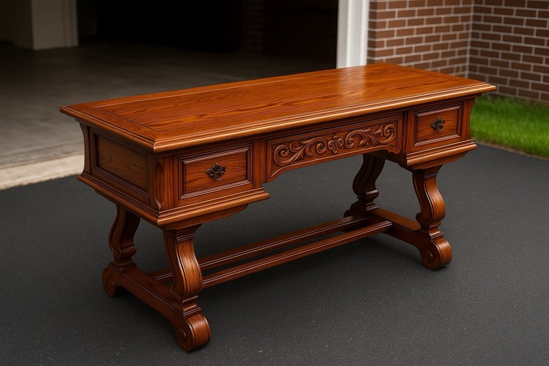 Beautifully Restored Link Taylor 3-Drawer Antique Table – Multipurpose ￼