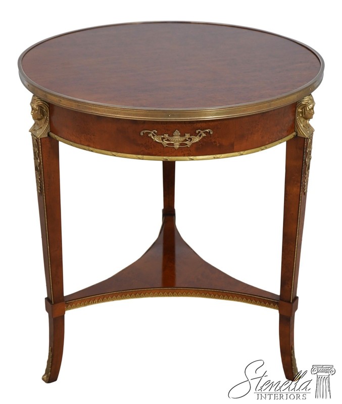 L66524: JOHN WIDDICOMB French Empire Round Lamp Table