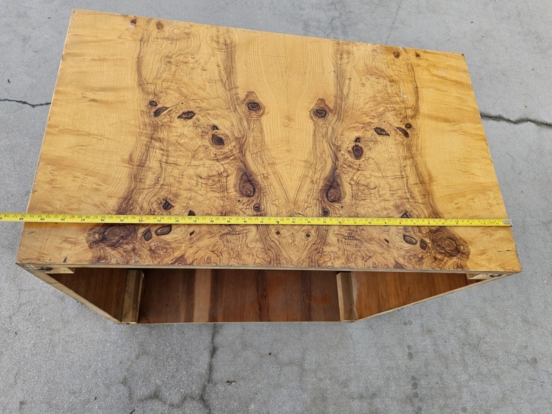 Milo Baughman Burl Wood Coffee Table Vintage gallery
