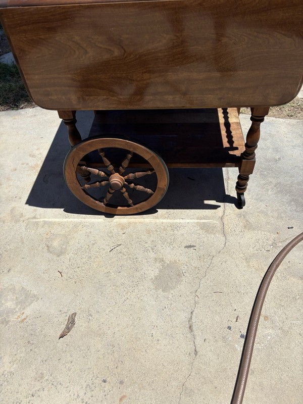 Tea Table Antique French Walnut Wood gallery
