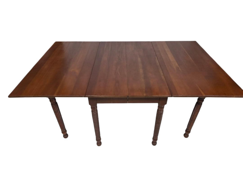 Vintage H Willett Drop Leaf Dining Table Gateleg Solid Wood 71x44 Refinished gallery