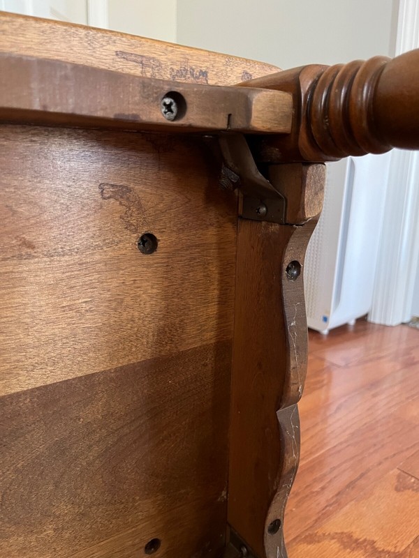 Vintage Ethan Allen Side Table with storage, Colonial by Baumritter Maple gallery