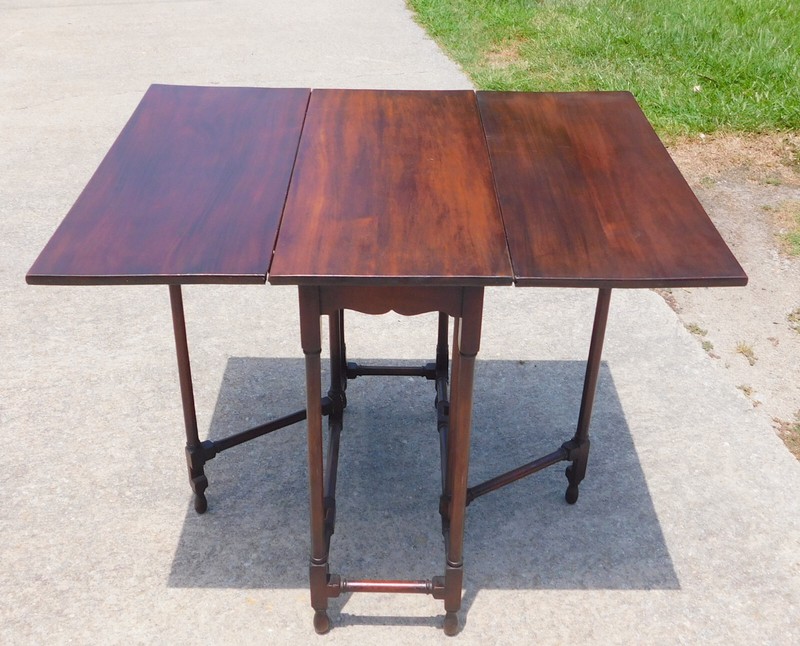 Petite Mahogany Gateleg Table Stamped Watson & Boales~~~? Salesmans Sample? gallery