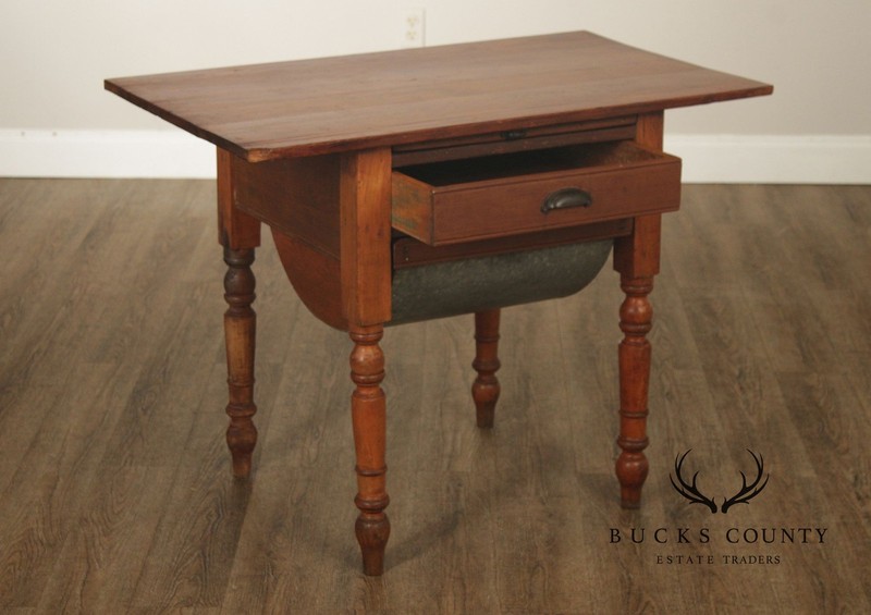 Antique American Primitive Pine Dough Table gallery