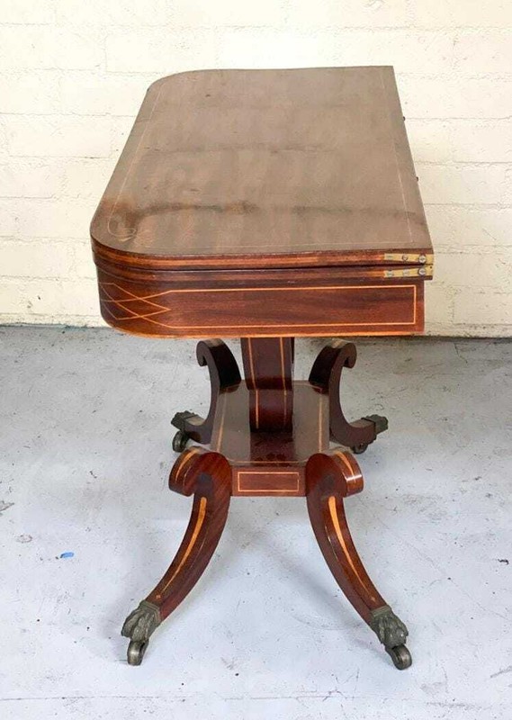English Flip Top Foldable Table c1900 gallery