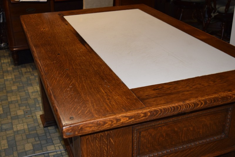 Vintage table with marble insert or kitchen island gallery