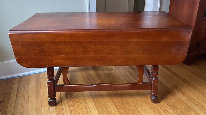 Antique Cushman Colonial Creations Drop Leaf Dining Table gallery
