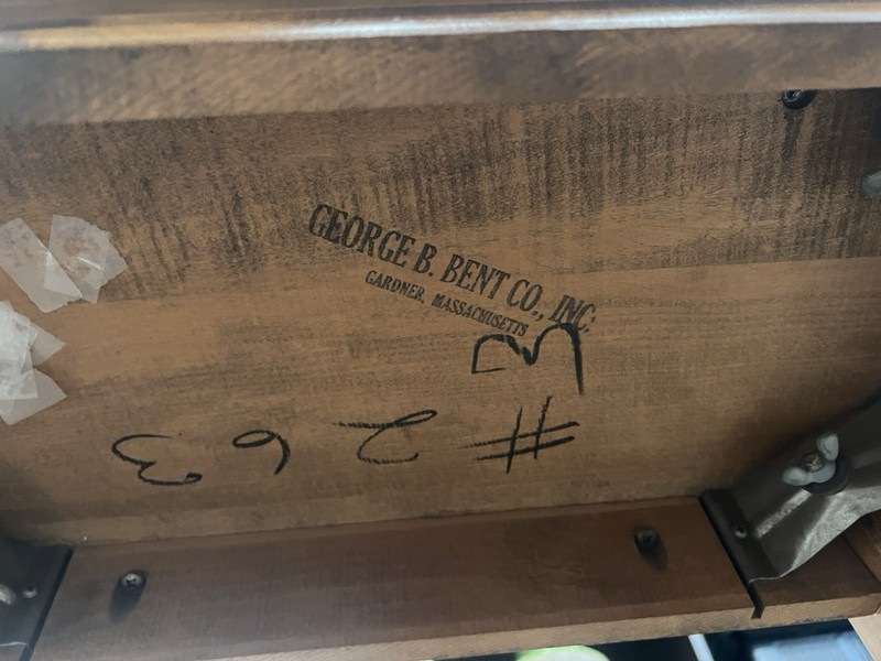 George B. Bent Co. Dough Box Table Vintage gallery