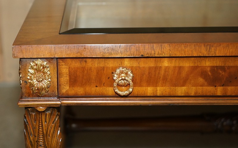 EXHIBITION QUALITY MAITLAND SMITH DISPLAY CASE TOP REGENCY COFFEE COCKTAIL TABLE gallery