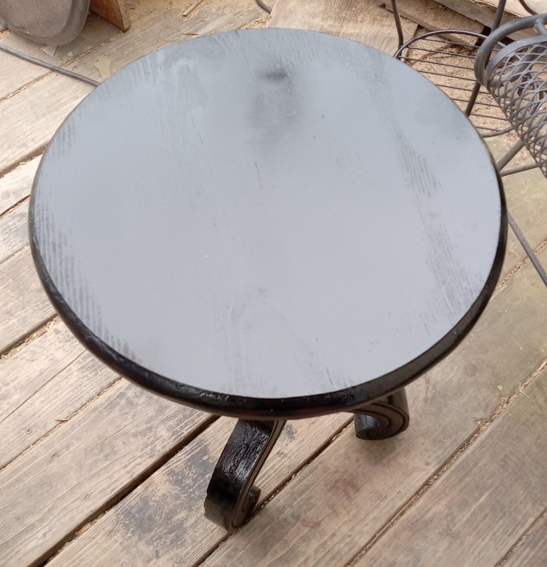 Black Distressed Pine End Table / Plant Stand (PS269) gallery