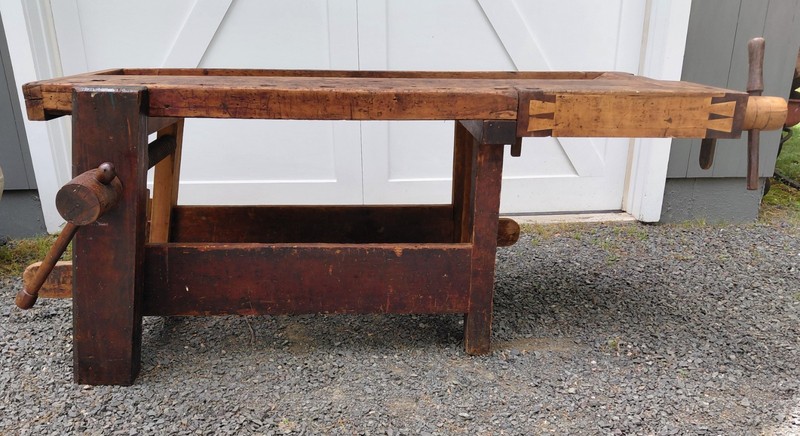 Antique Carpenters Workbench Kitchen Island
