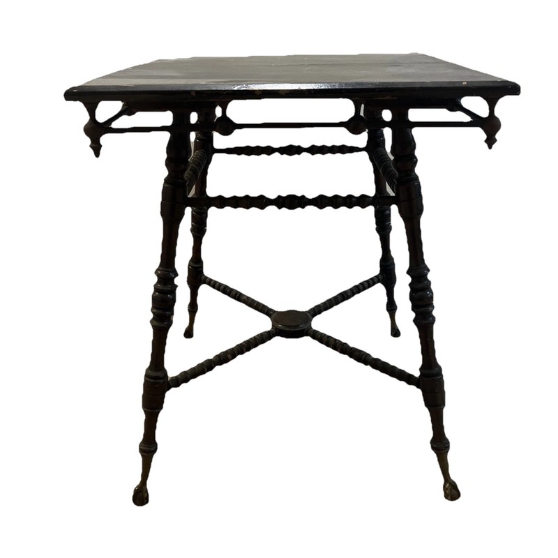 Antique Victorian Parlor table Merklen Brothers Ny claw foot 1890 New York
