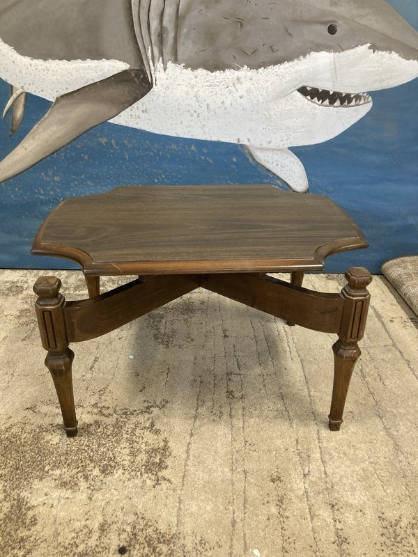 Unique Vintage Mid Century Modern Spanish Gothic Baroque Floating Top End Table gallery