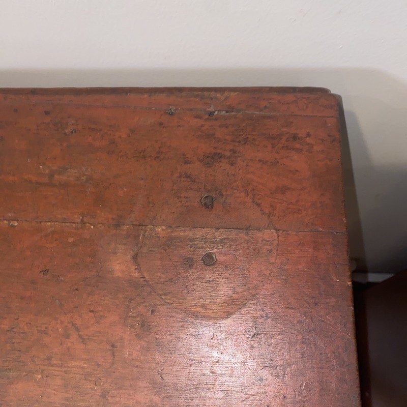Antique 19TH Century Drop Leaf Table In Antique Red Paint gallery