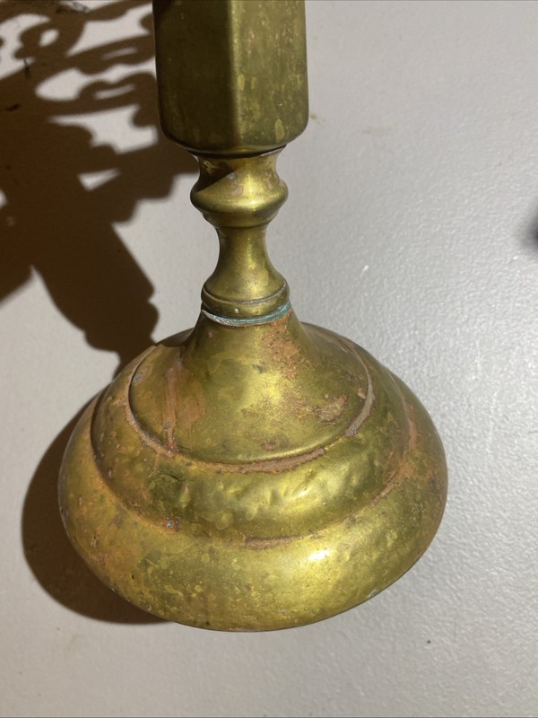 Vintage Brass Small Table Stand 9" tall 8" wide gallery