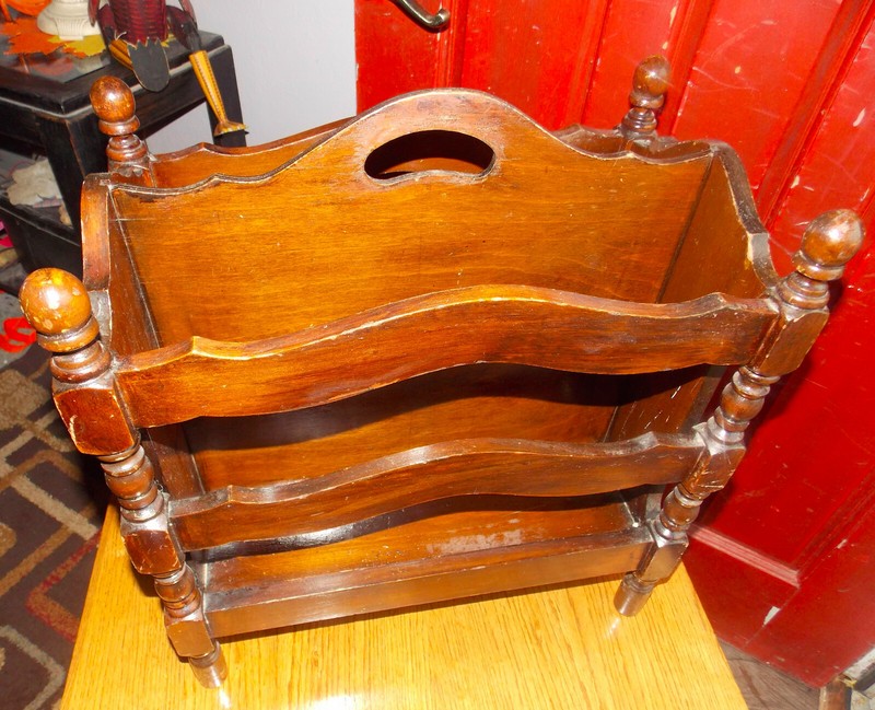 Mahogany Magazine Rack / Magazine Stand (MR-37) gallery