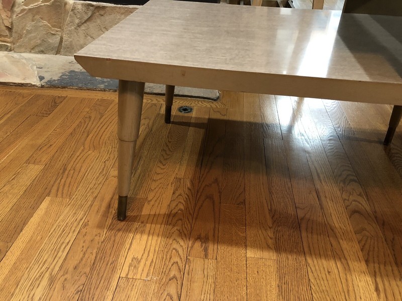 2 Mid Century Modern 2 Tier End Side Tables 1960's Formica Tops Atomic gallery