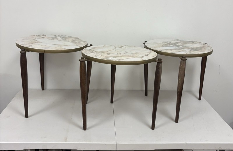 Mid Century Modern Spider Table Faux Marble Stacking Tables gallery