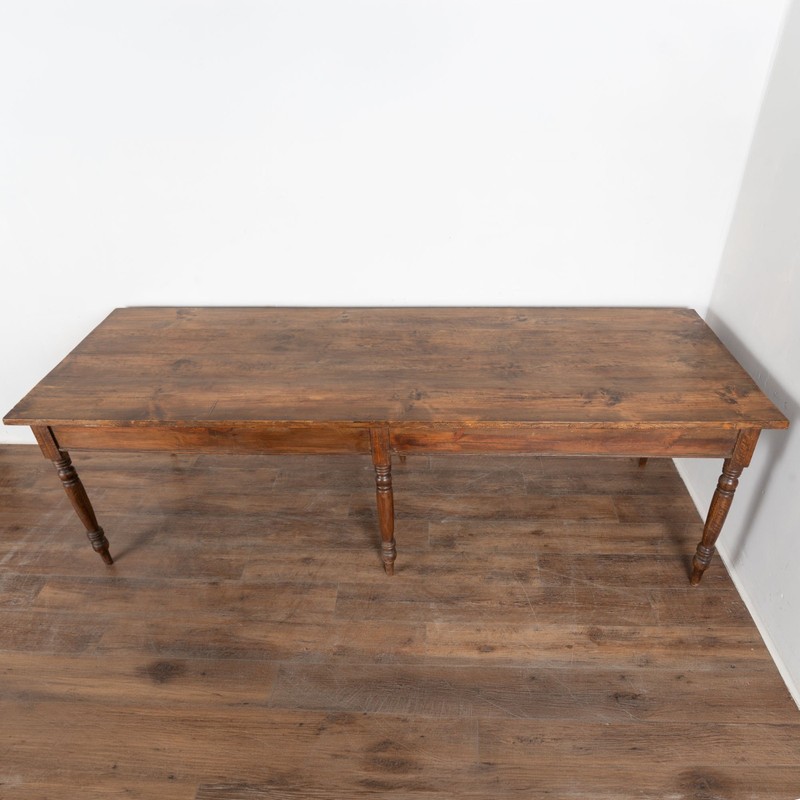 19th Century Long Pine Refectory Table from Portugal gallery