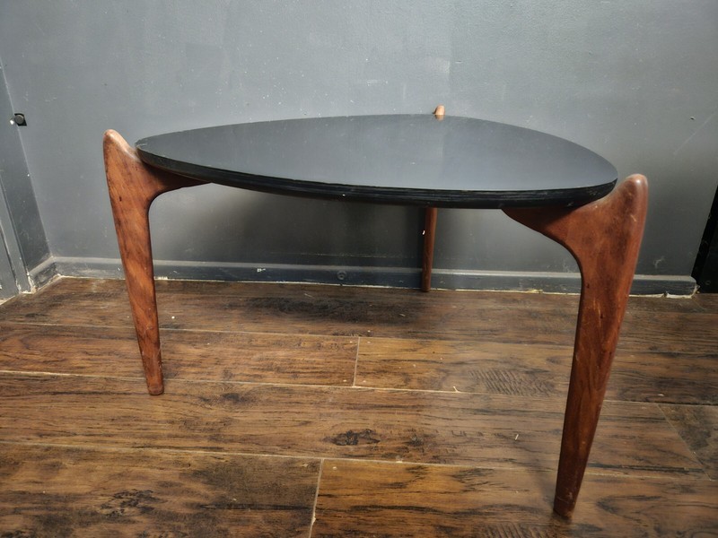 💥Mid Century Guitar PICK Sculptural Walnut Adrian Pearsall Coffee Table Only