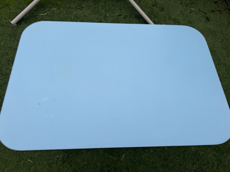 Melamine Vintage MCM 1950/60s Dining/Kitchen Table With Draw and two stools. gallery