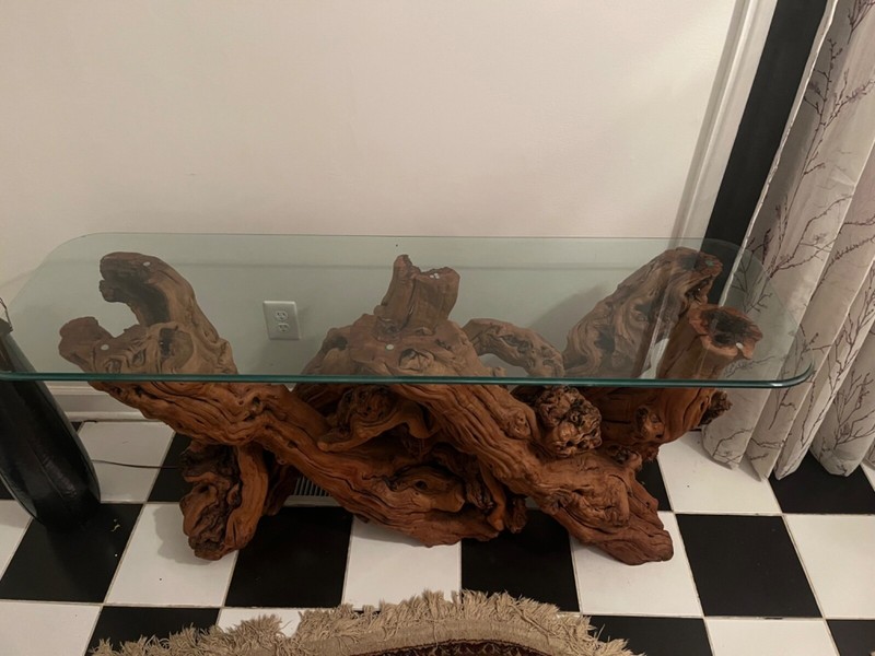 California Grapevine, coffee tables and tv table one of a kind 
