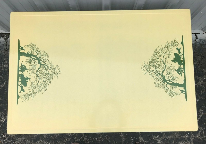 Vintage Porcelain Top Table W/2 Draws & Cutting Board 30” X 60” X 40” gallery