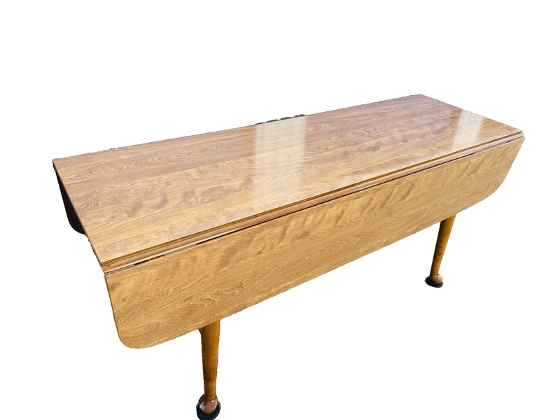 Beautiful American Ethan Allen Solid Maple Drop Leaf Dining Room Table/ Laminate gallery