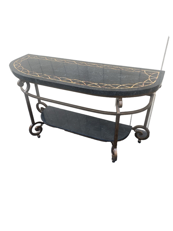 65584 Decorator Marble Top Console Table Stand Sideboard Server gallery