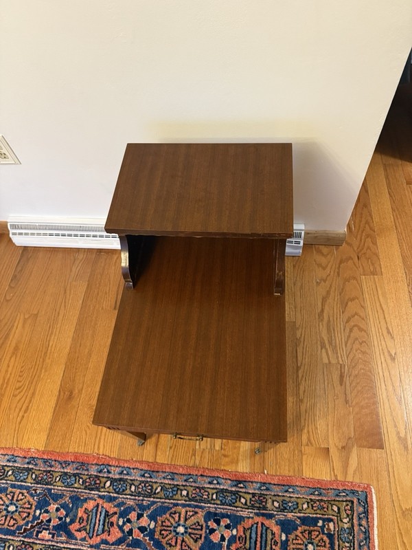 Vintage Mid-Century Mersman 7706 Two-Tier Rolling Step End Table gallery
