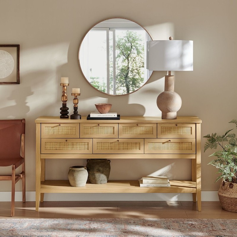 Soma 62 Inch Rattan Console Table gallery