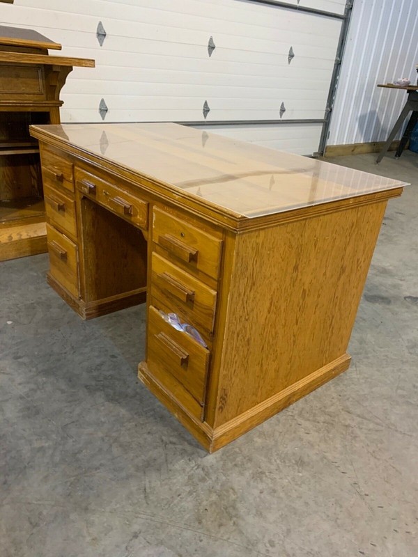 75 Year Old Hand Made Oak Office Desk