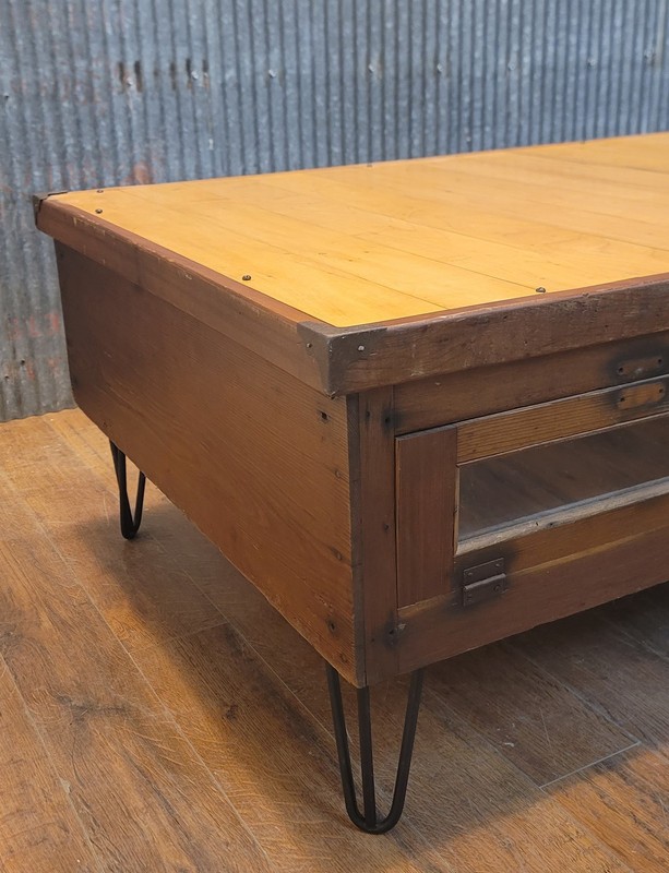 Restored Super Hatcher Chicken Incubator Coffee Table 59"x 31 1/2" x 19" GS01066 gallery