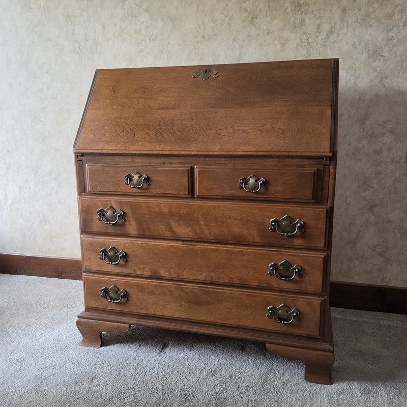 Vintage Ethan Allen Maple Secretary Desk