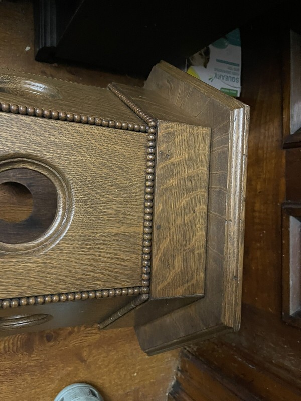 Moorish Moroccan Arabic Inspired Victorian Era Table Stool Quarter Sawn Oak gallery