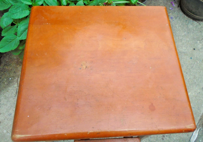 Vintage Maple Hepplewhite Style Splayed Leg Side Work Table Wood Handle antique gallery