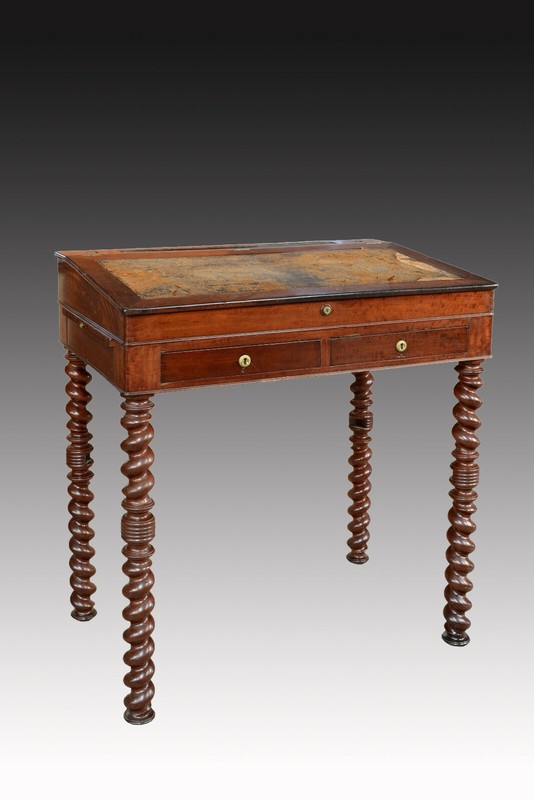 Mahogany wood “architect desk” table, France, 19th century.