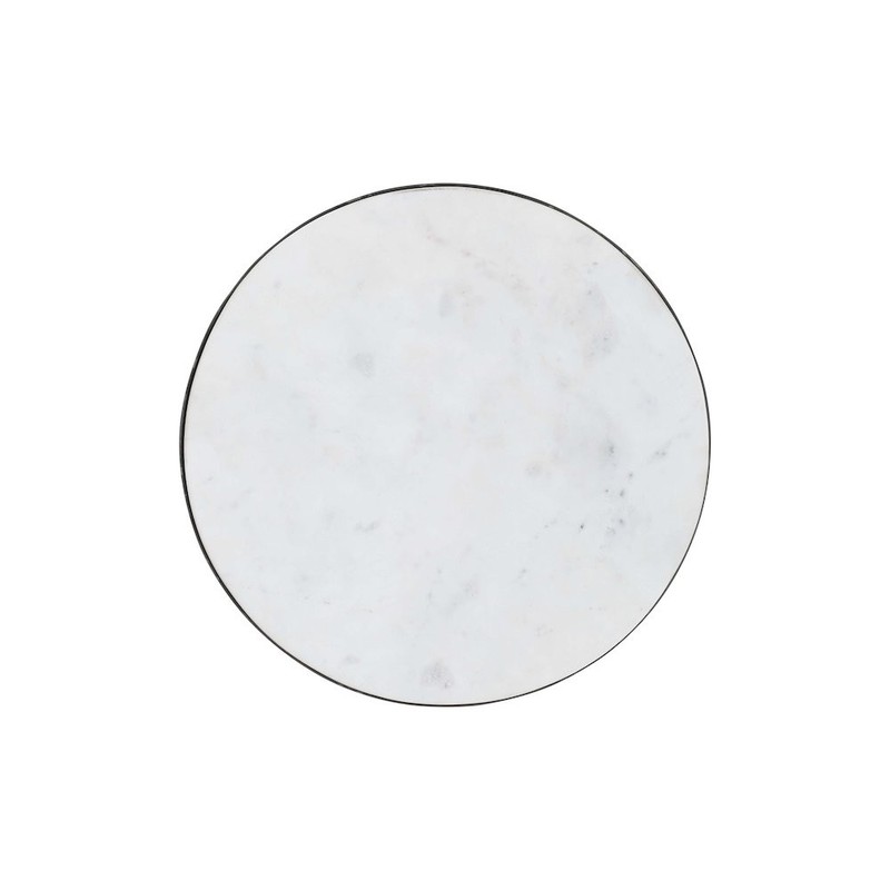 Circularity Modern Luxury Marble and Iron 35" Round Pedestal Coffee Table gallery