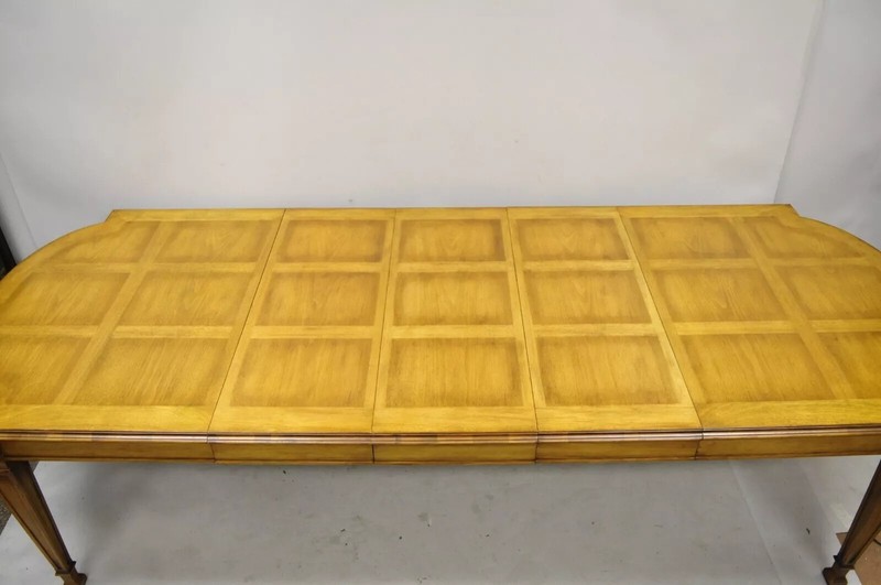 Vintage Karges Italian Provincial Parquetry Inlay Top Dining Table w/ 3 Leaves gallery