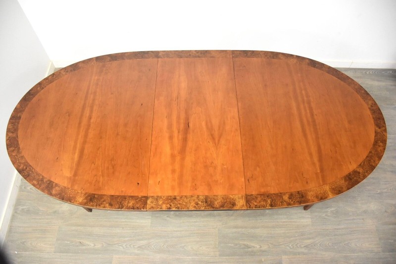 Cherry and Burl Oval Table by Directional gallery