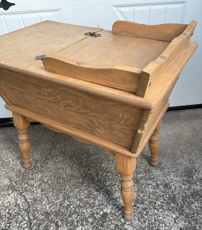 Maple Dough Proofing Sewing Box End Table Early American Style Vintage gallery