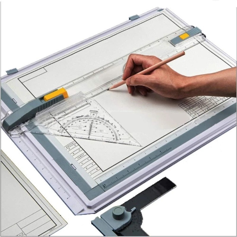 Durable A3 Drawing Board Workstation - Inch Scale Sketch Tool, Portable Design gallery