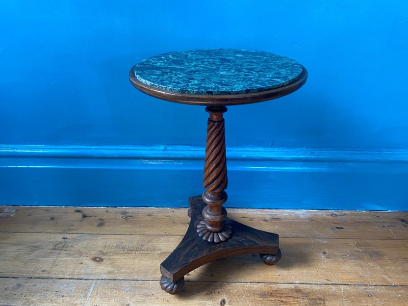 marble and rosewood side table antique