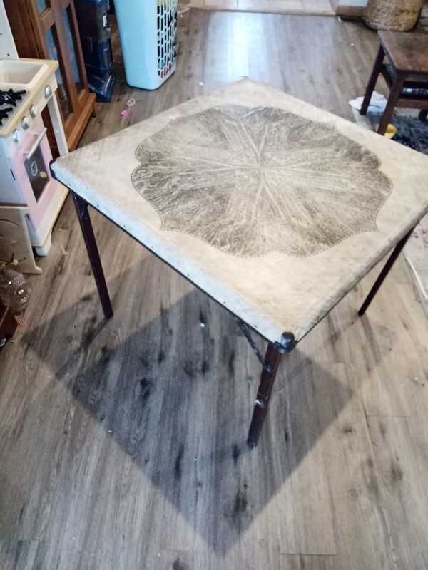 VINTAGE Folding Card Table, bridge, Rare, Antique, Unique, 1920s