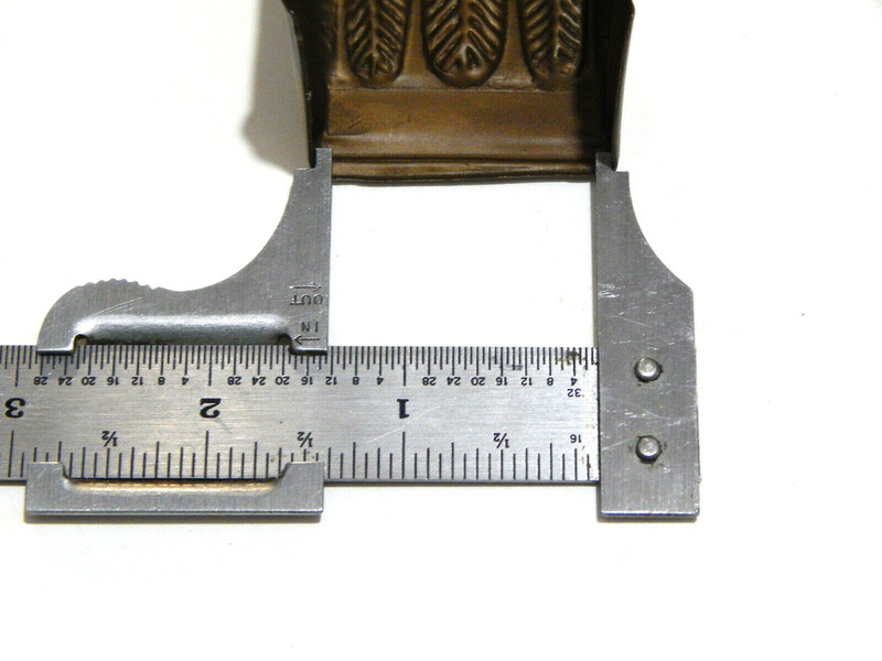 Table Leg Claw Foot Cap Duncan Phyfe Style Large Stamped Brass Antique Finish gallery