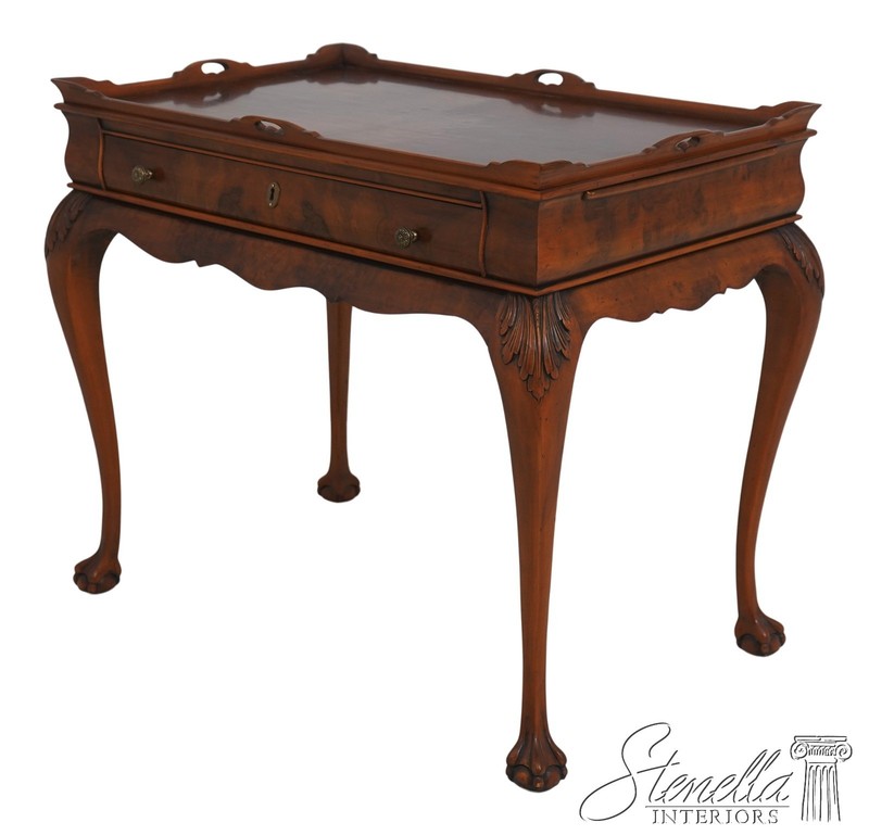 L71167: Italian Chippendale Style Olivewood Tea Table