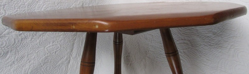 Rare and HTF CUSHMAN 3-150 3150 12-Sided Solid Rock Maple Mid-Century End Table gallery