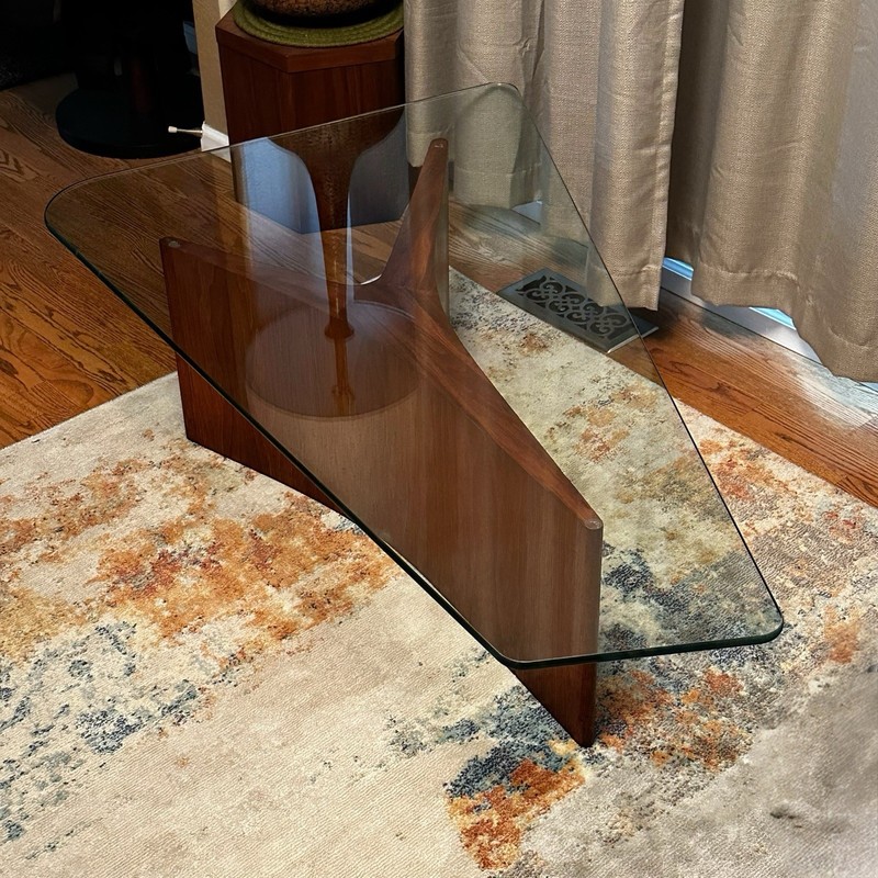 Vladimir Kagan Upsilon Cocktail / Coffee Table, Mid Century Modern Vintage gallery