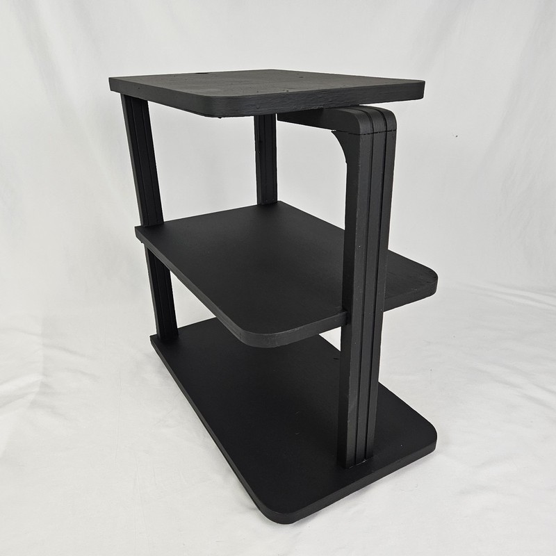 Vintage Art Deco Waterfall Bookshelf End Table 3 Tier Mid-Century Modern gallery