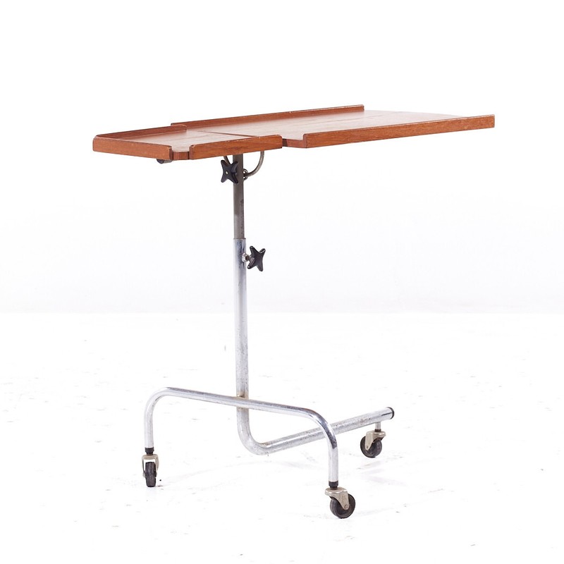 HMN Mid Century Danish Teak Adjustable Tray Table gallery